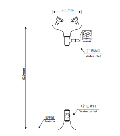 CN02202	Upright Eye Wash Station
