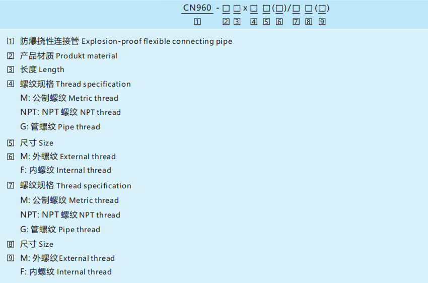 CN960 Explosion-Proof Flexible Conduit